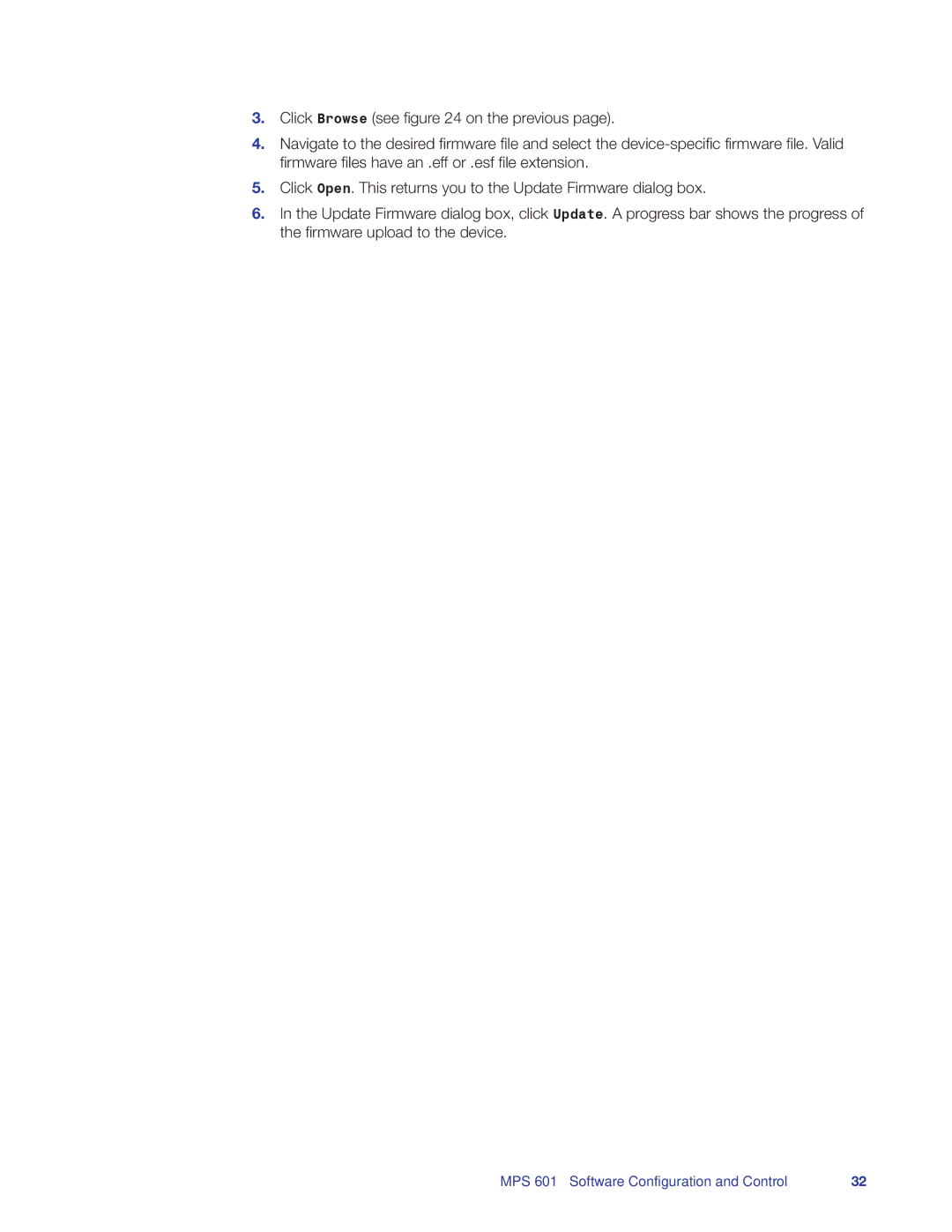 Extron electronic manual MPS 601 Software Configuration and Control 