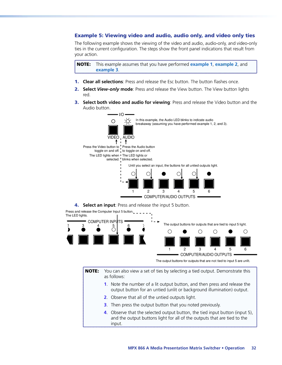 Extron electronic MPX 866 A manual Example 