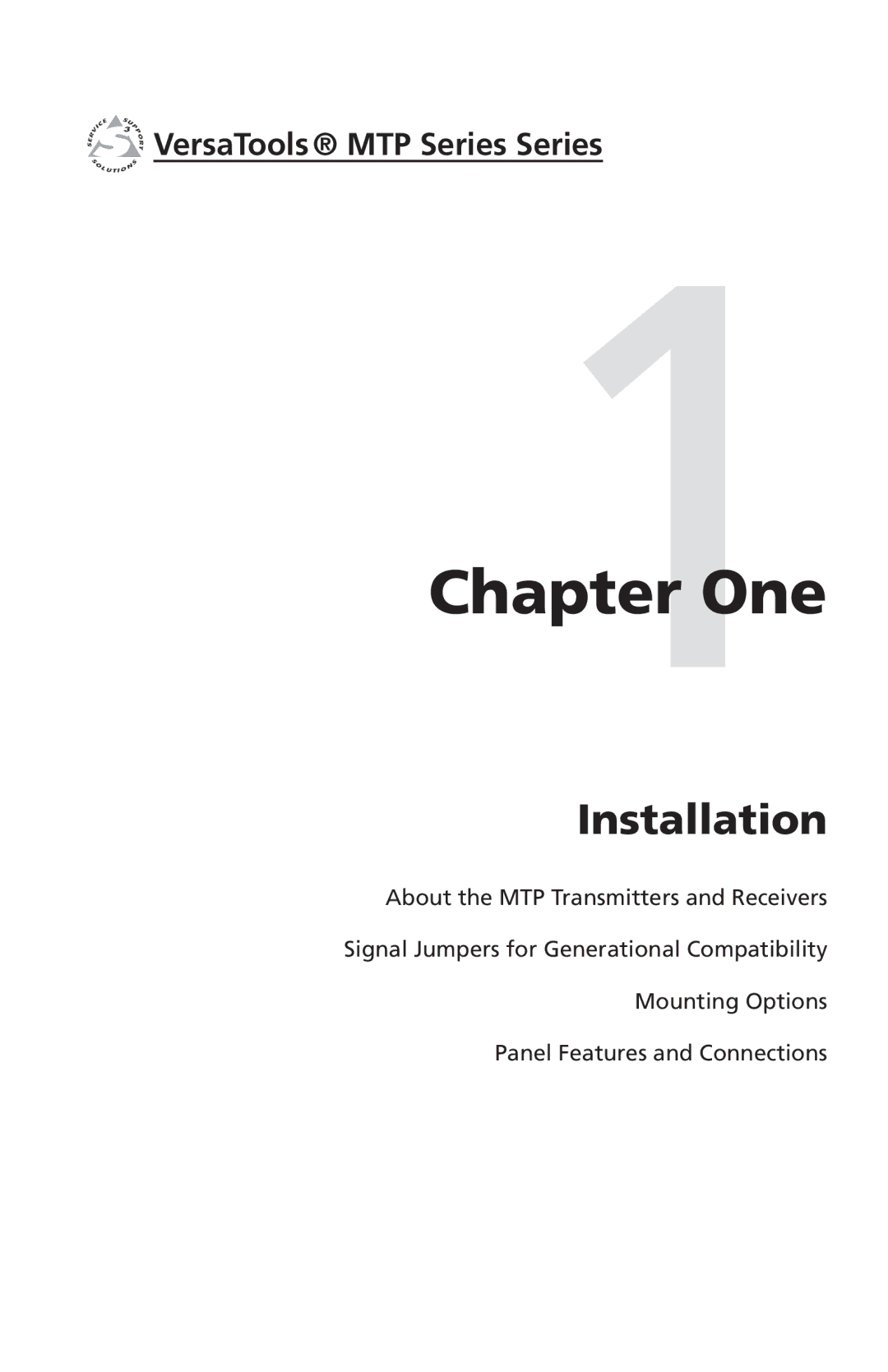 Extron electronic setup guide One, VersaTools MTP Series Series 