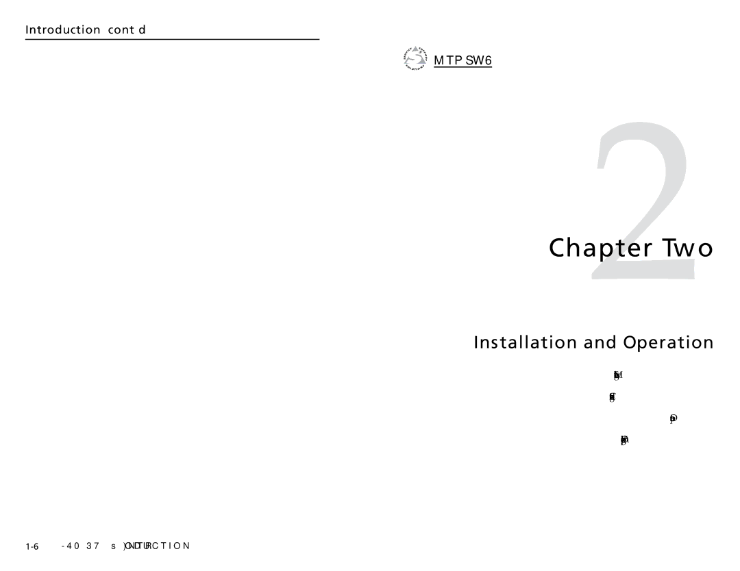 Extron electronic MTP SW6 user manual Introduction, cont’d 