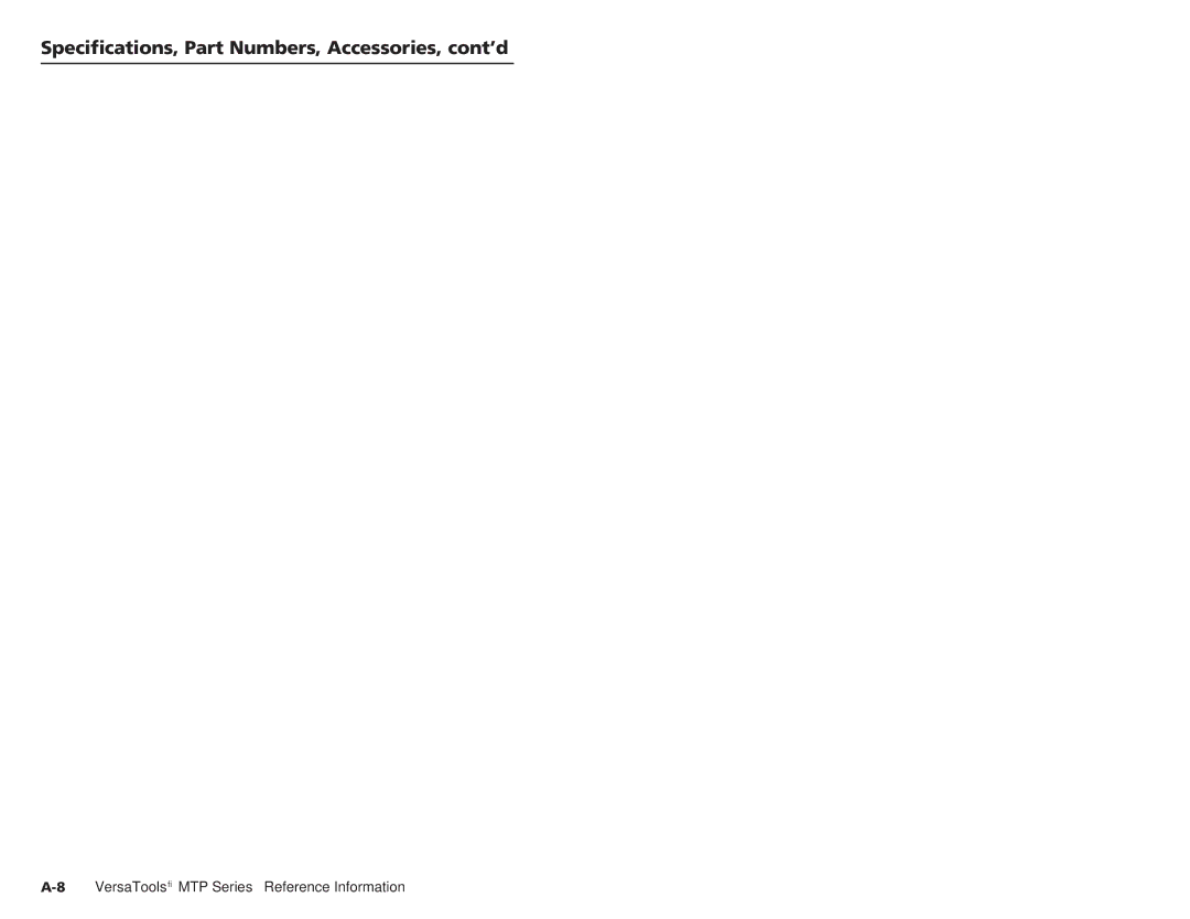 Extron electronic MTP manual Specifications, Part Numbers, Accessories, cont’d 