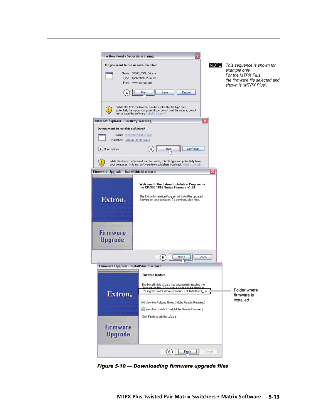 Extron electronic MTPX Plus Series manual Downloading firmware upgrade files 