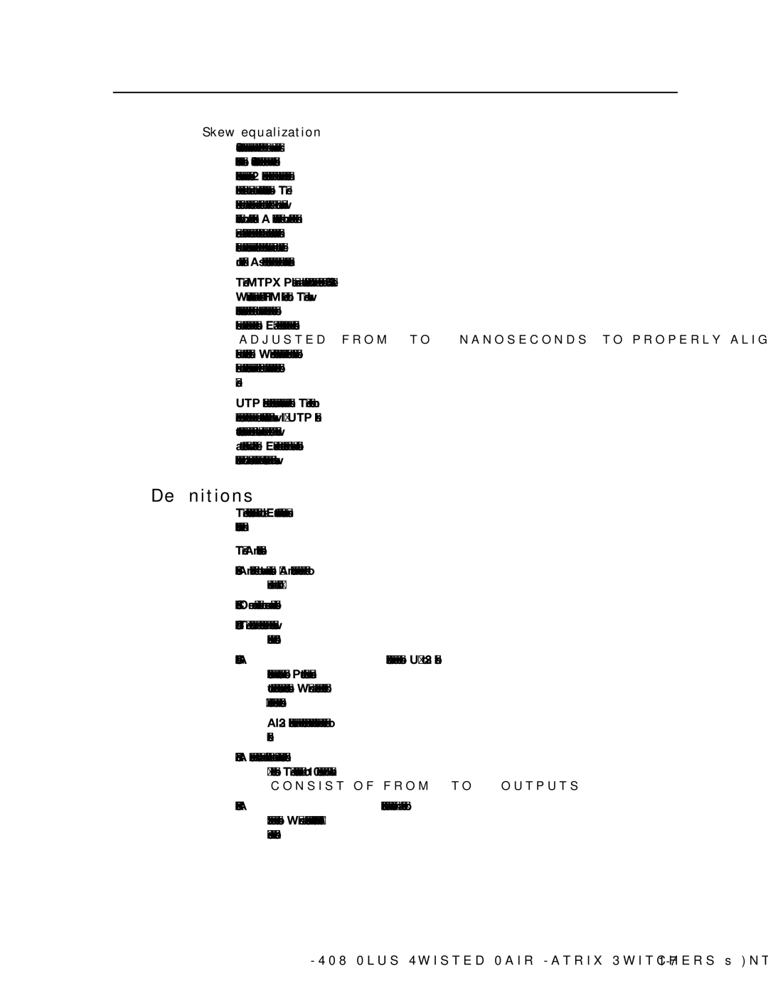 Extron electronic MTPX Plus Series manual Definitions, Skew equalization 