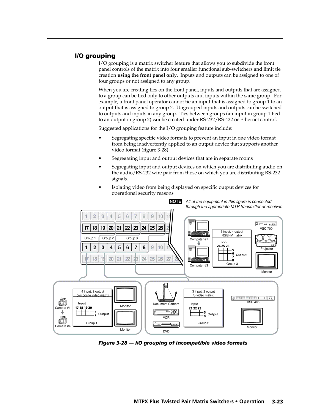 Extron electronic MTPX Plus Series manual Grouping, 4 5 6 7 8 9 