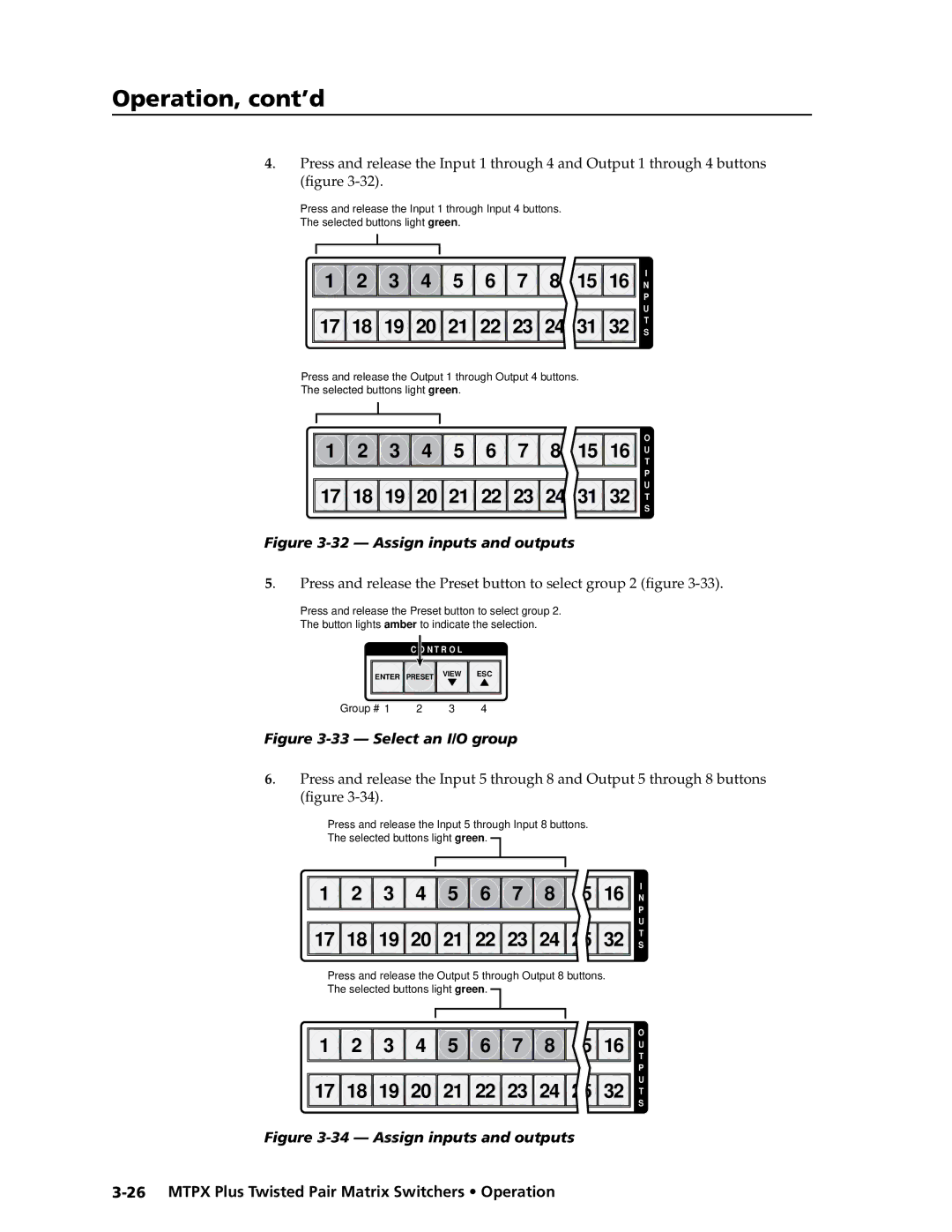 Extron electronic MTPX Plus Series manual Assign inputs and outputs 