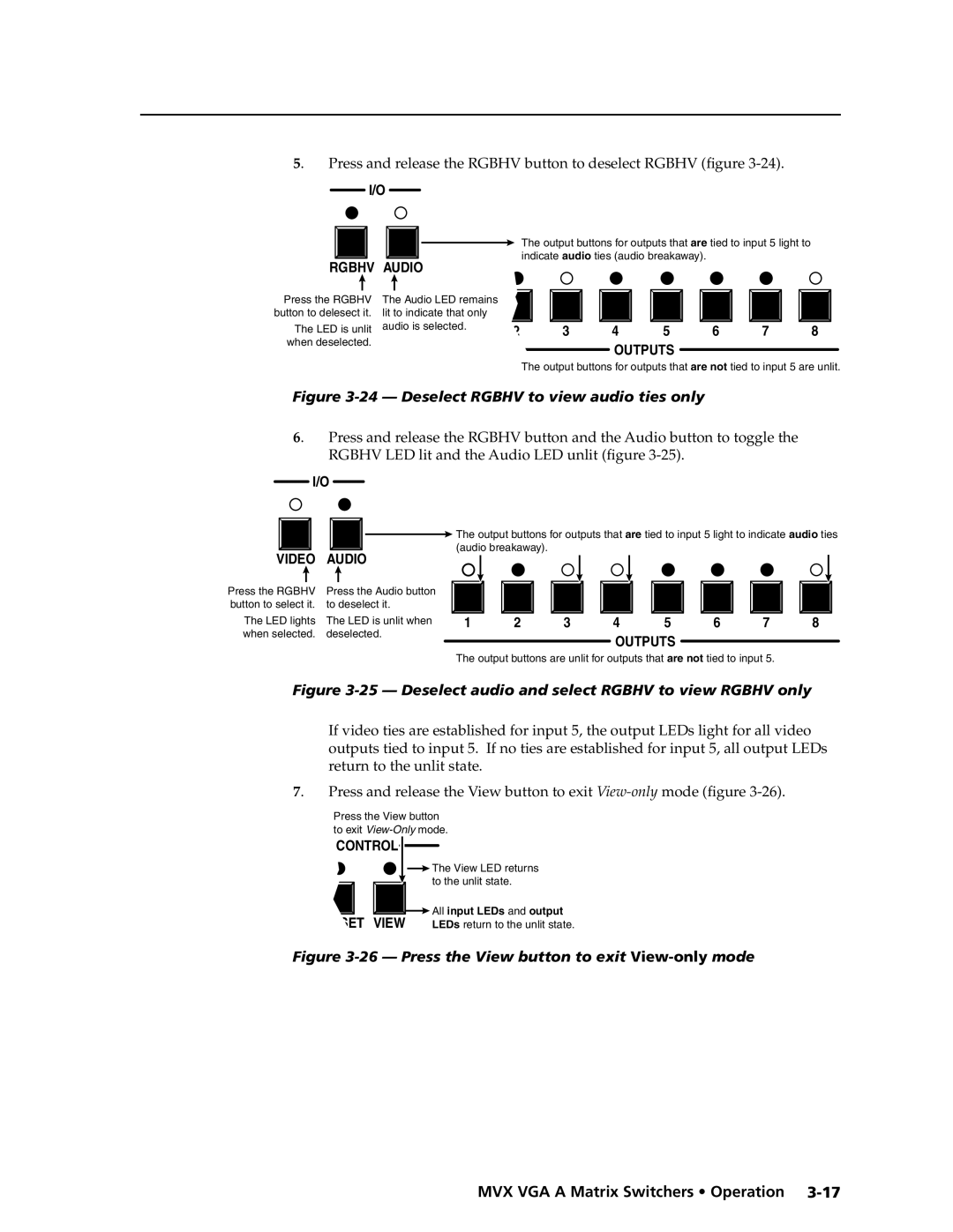 Extron electronic MVX VGA A manual Deselect Rgbhv to view audio ties only 