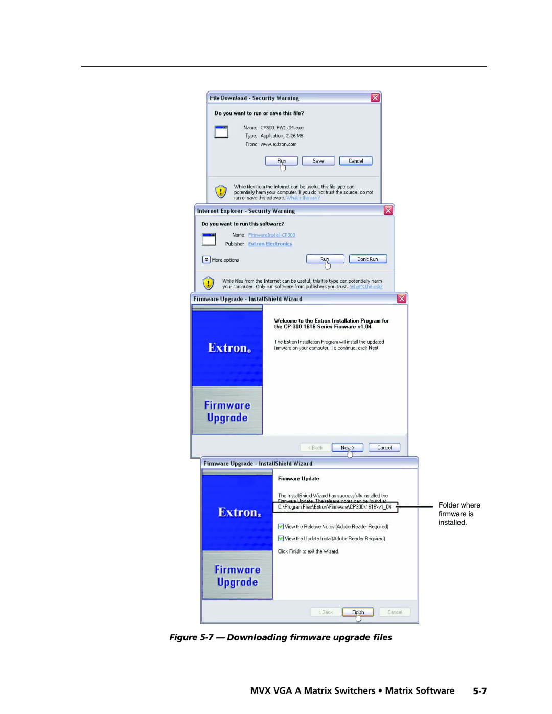 Extron electronic MVX VGA A manual Downloading firmware upgrade files 