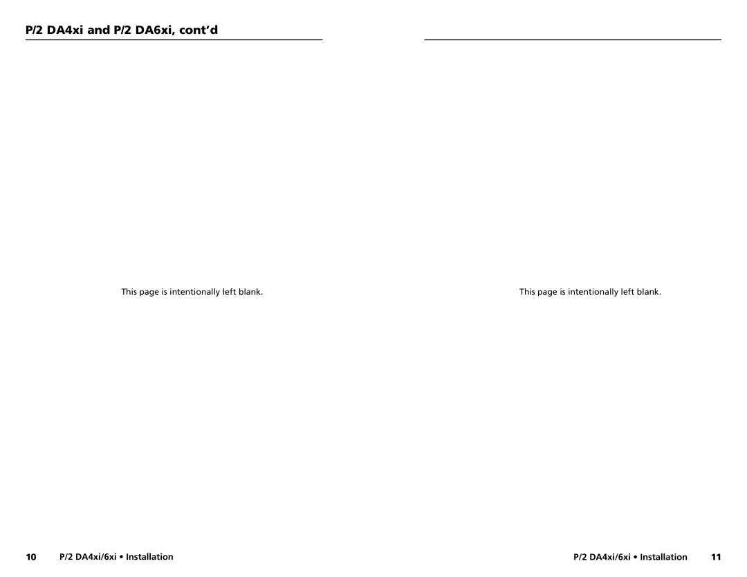 Extron electronic P/2 DA4XI, P/2 DA6XI manual This page is intentionally left blank 