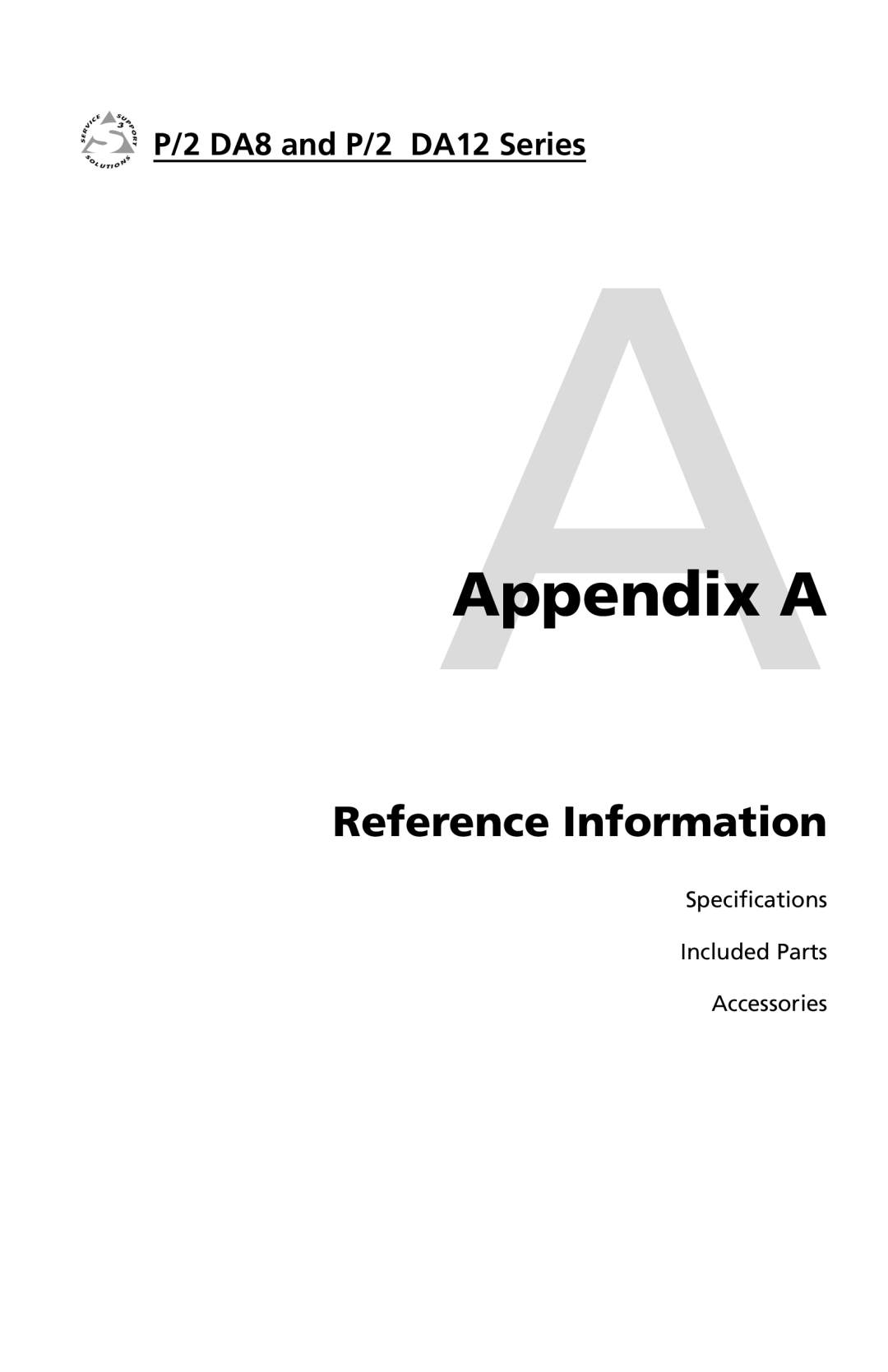 Extron electronic P/2 DA12 Series, P/2 DA8 user manual AAppendix a 