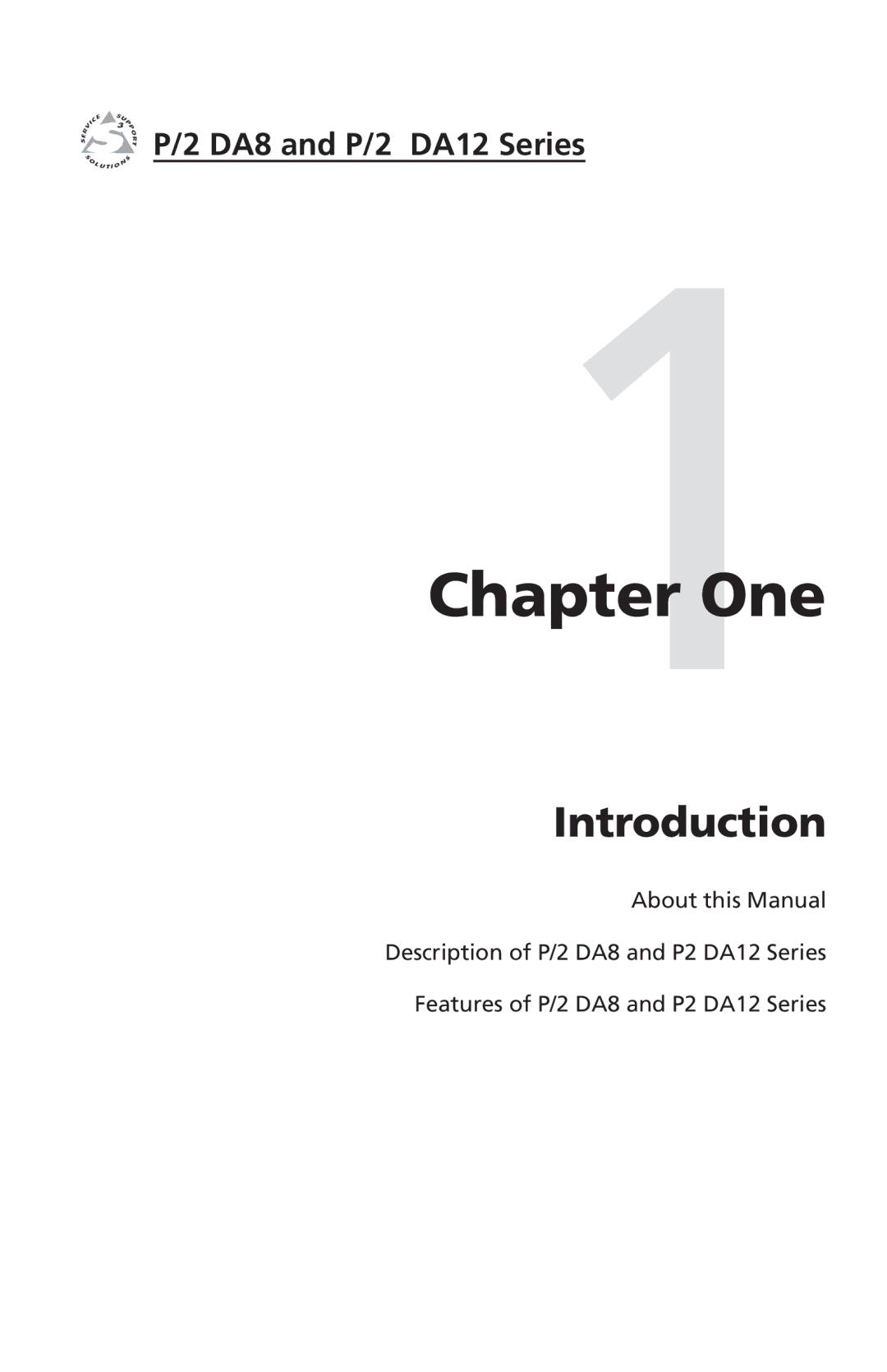 Extron electronic P/2 DA8 user manual One, DA8 and P/2 DA12 Series 