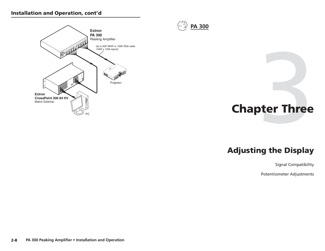 Extron electronic PA 300 user manual Extron 