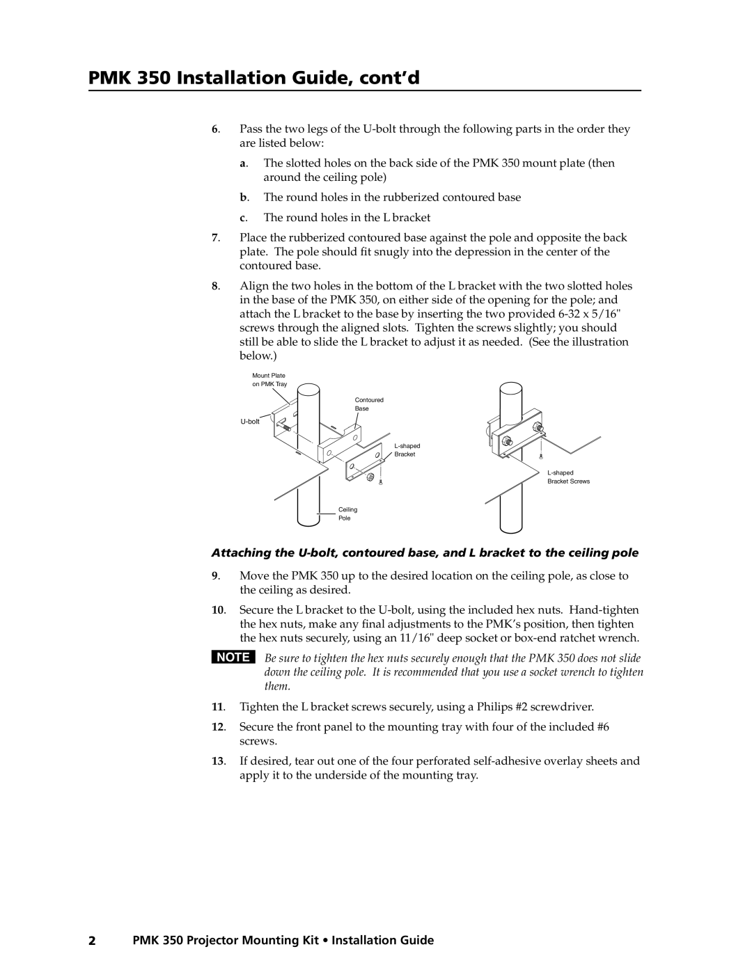 Extron electronic manual PMK 350 Installation Guide, cont’d 