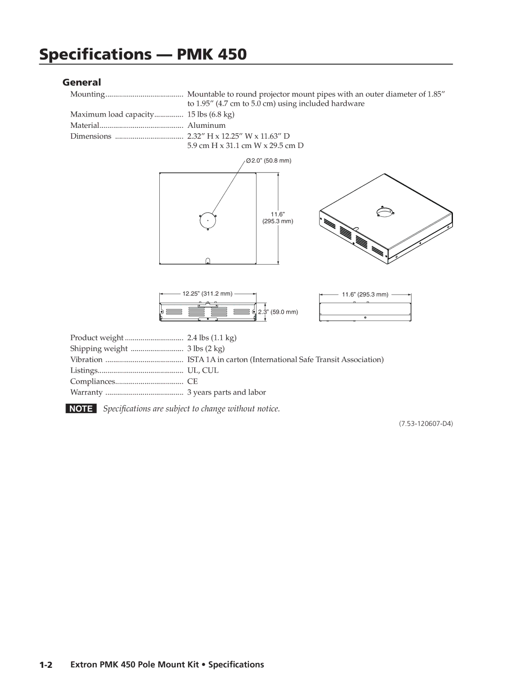 Extron electronic PMK 450 specifications Preliminary, General 