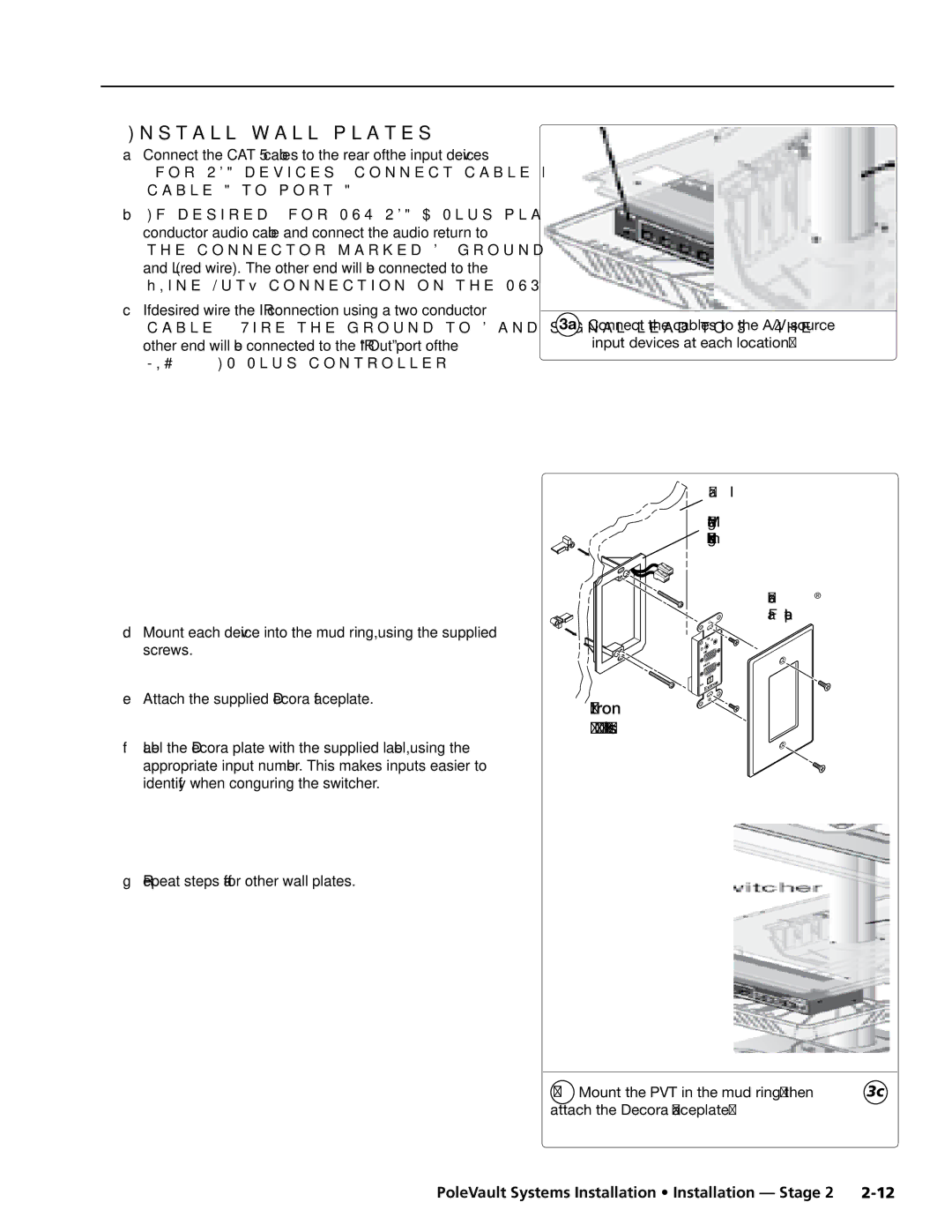 Extron electronic PVS 305SA manual Install wall plates, MLC 104 IP Plus controller 