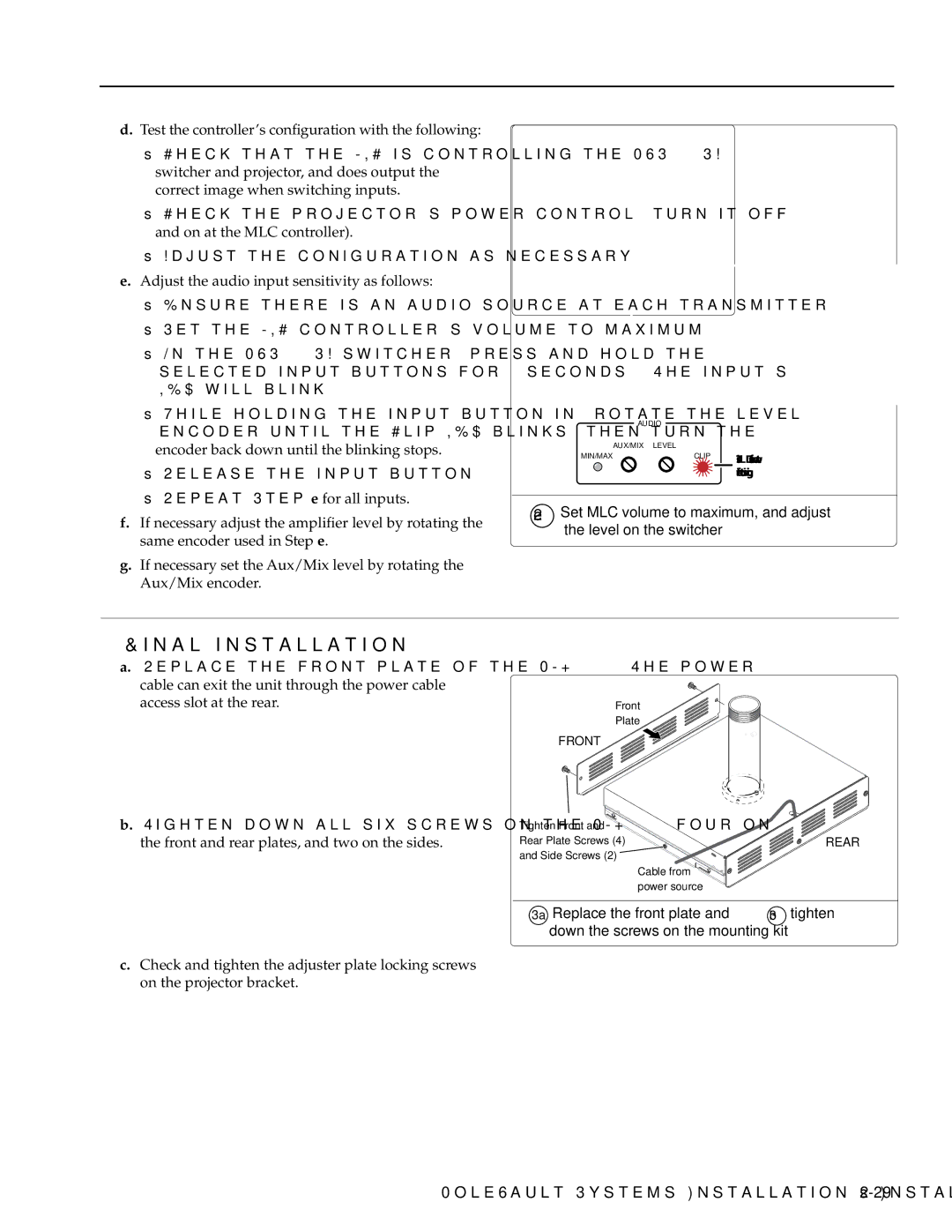 Extron electronic PVS 400, 300, 200 Final installation, Adjust the configuration as necessary, Release the input button 