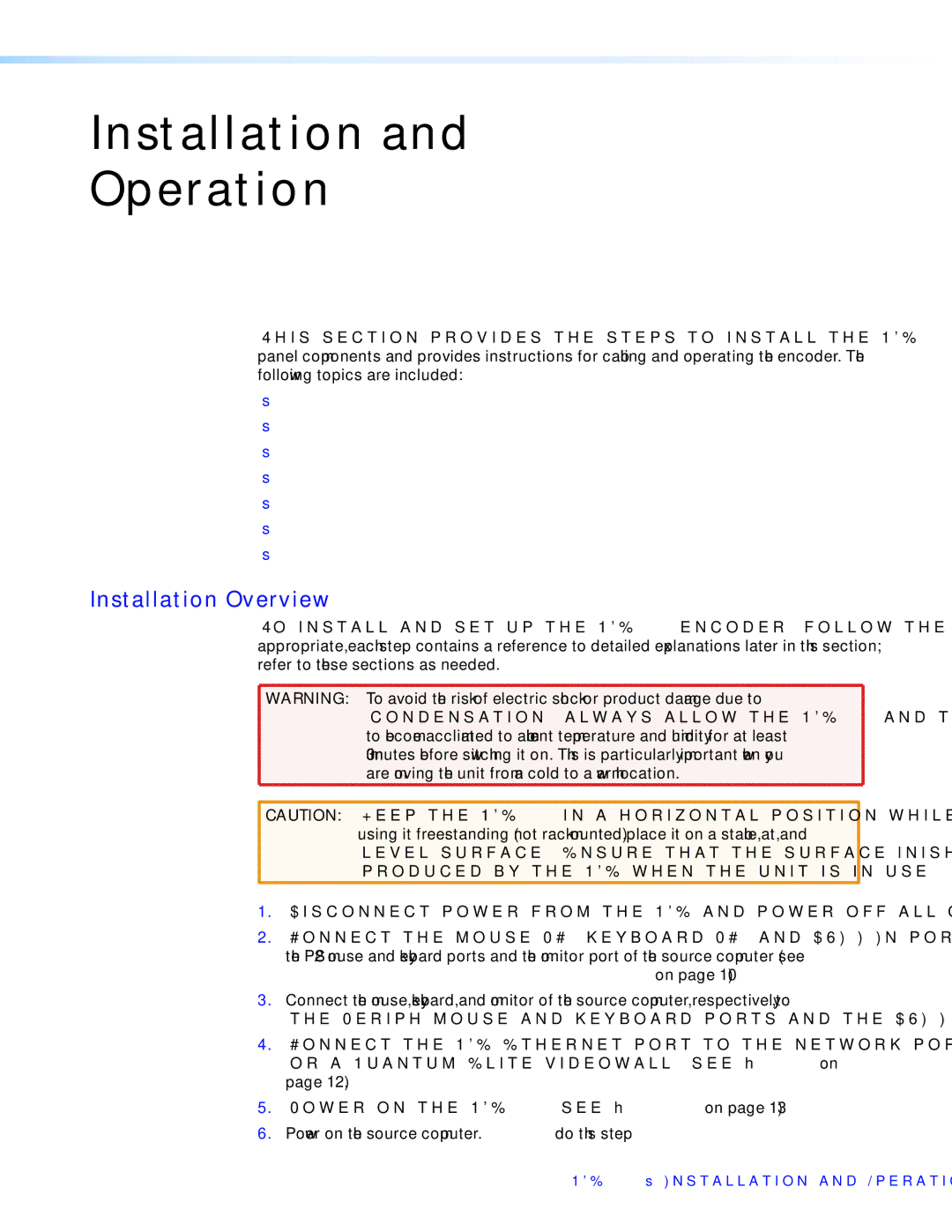 Extron electronic QGE 100 manual Installation Operation, Installation Overview 