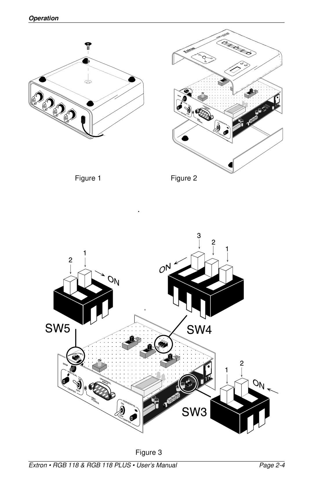 Extron electronic RGB 118 PLUS user manual Operation 