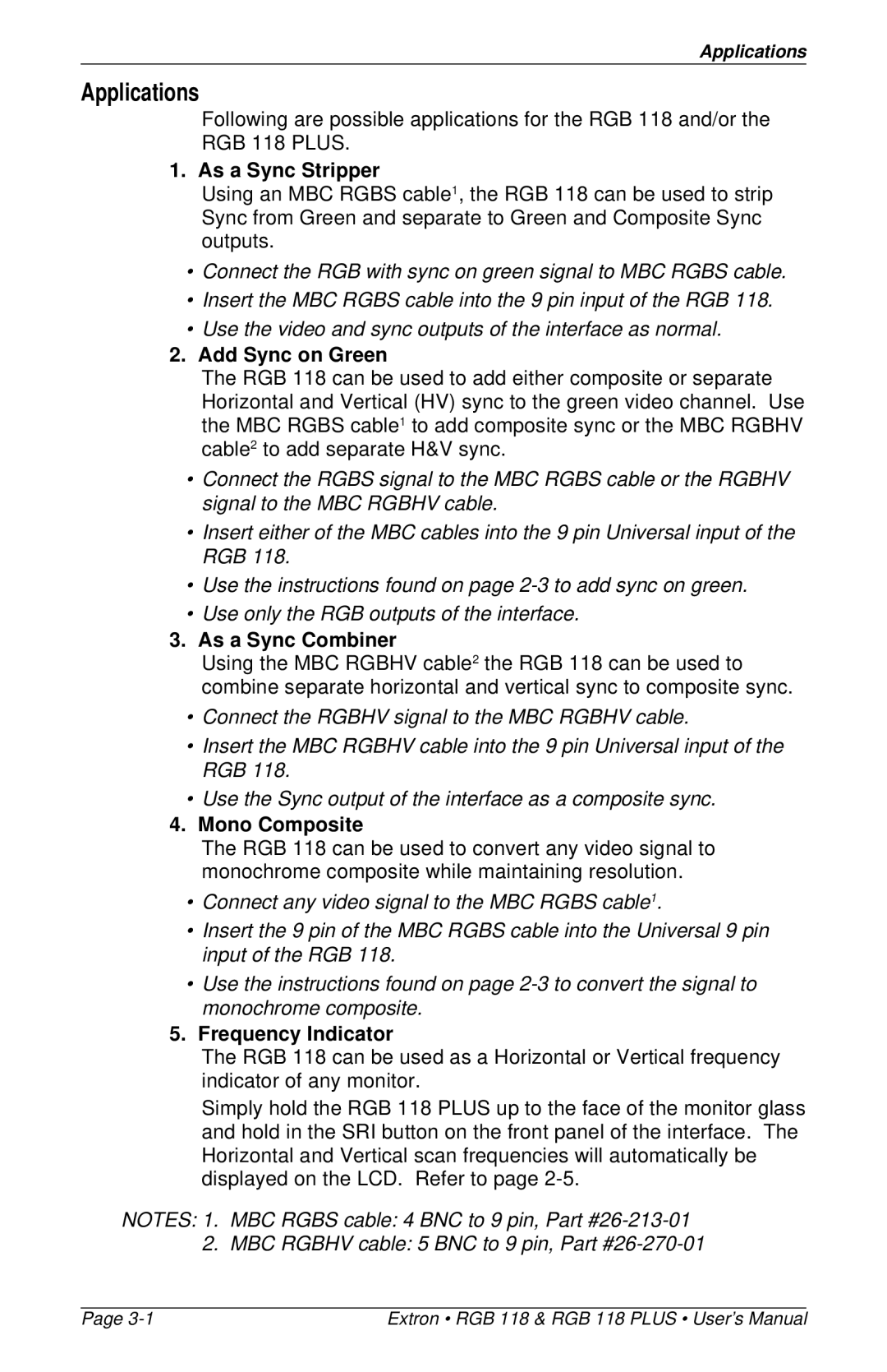 Extron electronic RGB 118 PLUS user manual Applications 