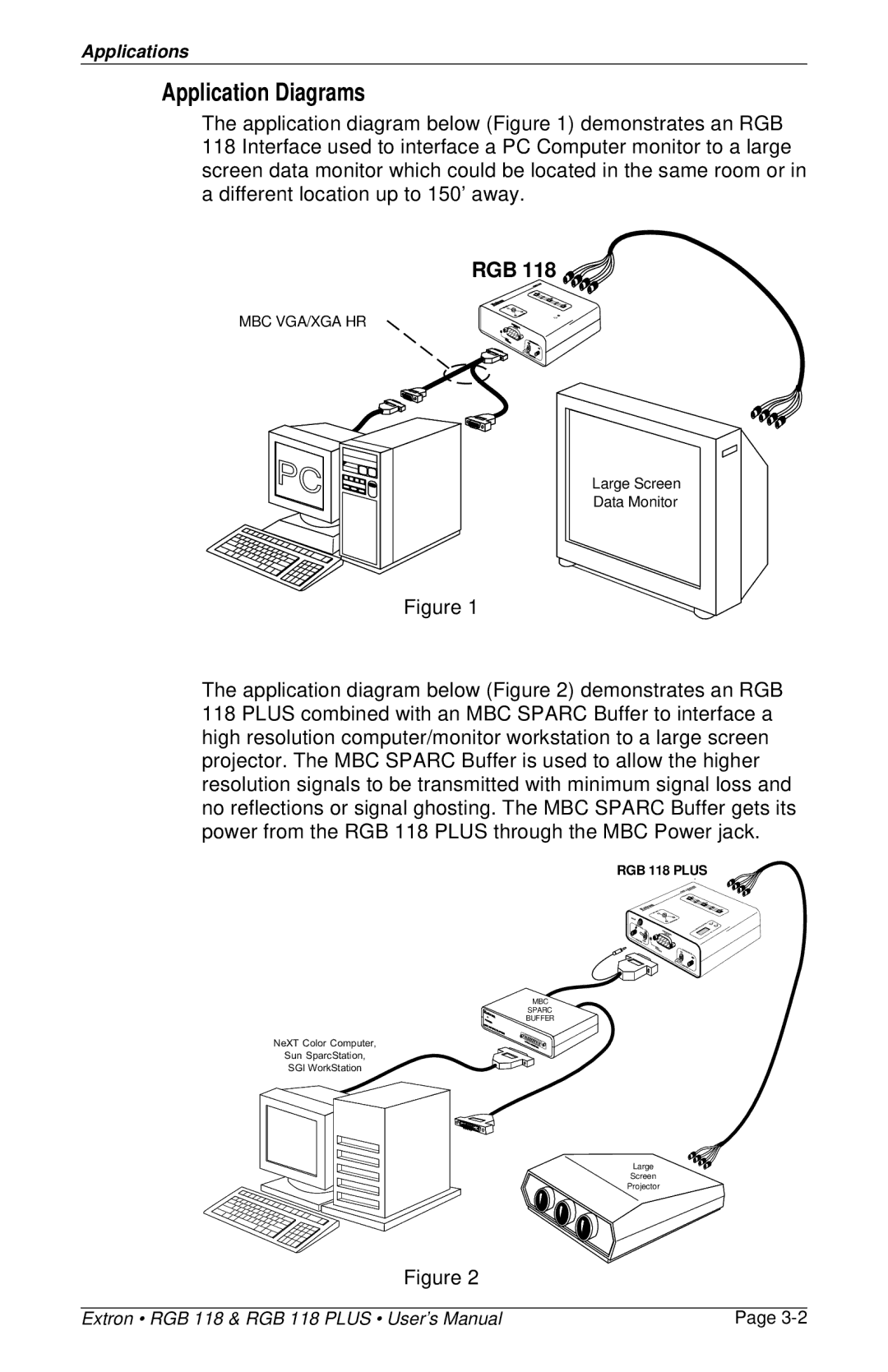 Extron electronic RGB 118 PLUS user manual Application Diagrams, Rgb 