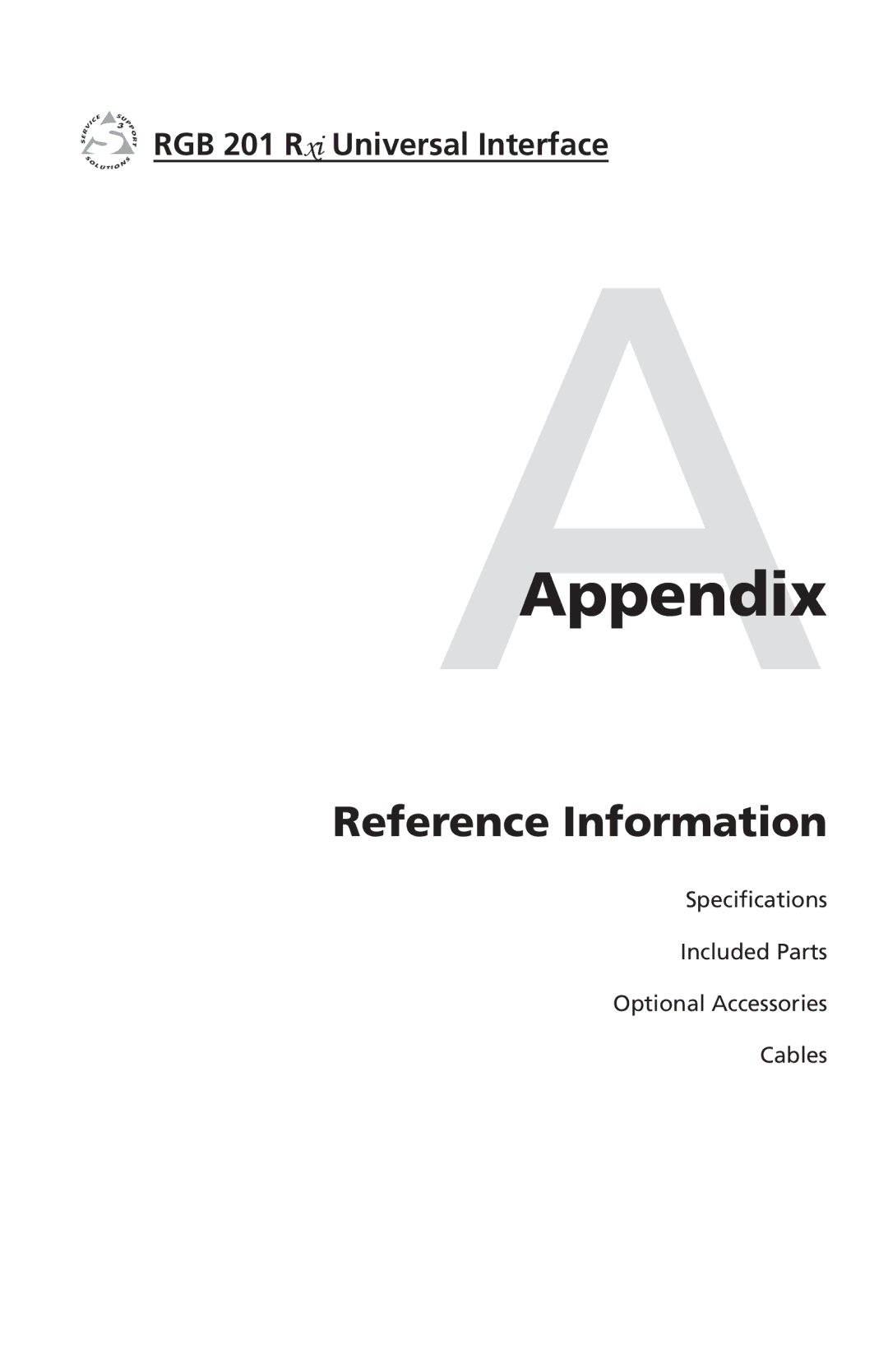 Extron electronic RGB 201 Rxi manual AAppendix 