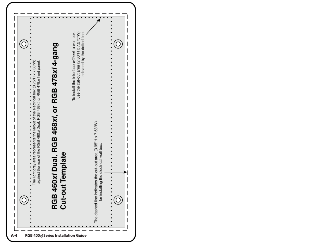 Extron electronic RGB 400XI manual A-4 RGB 400xi Series Installation Guide 