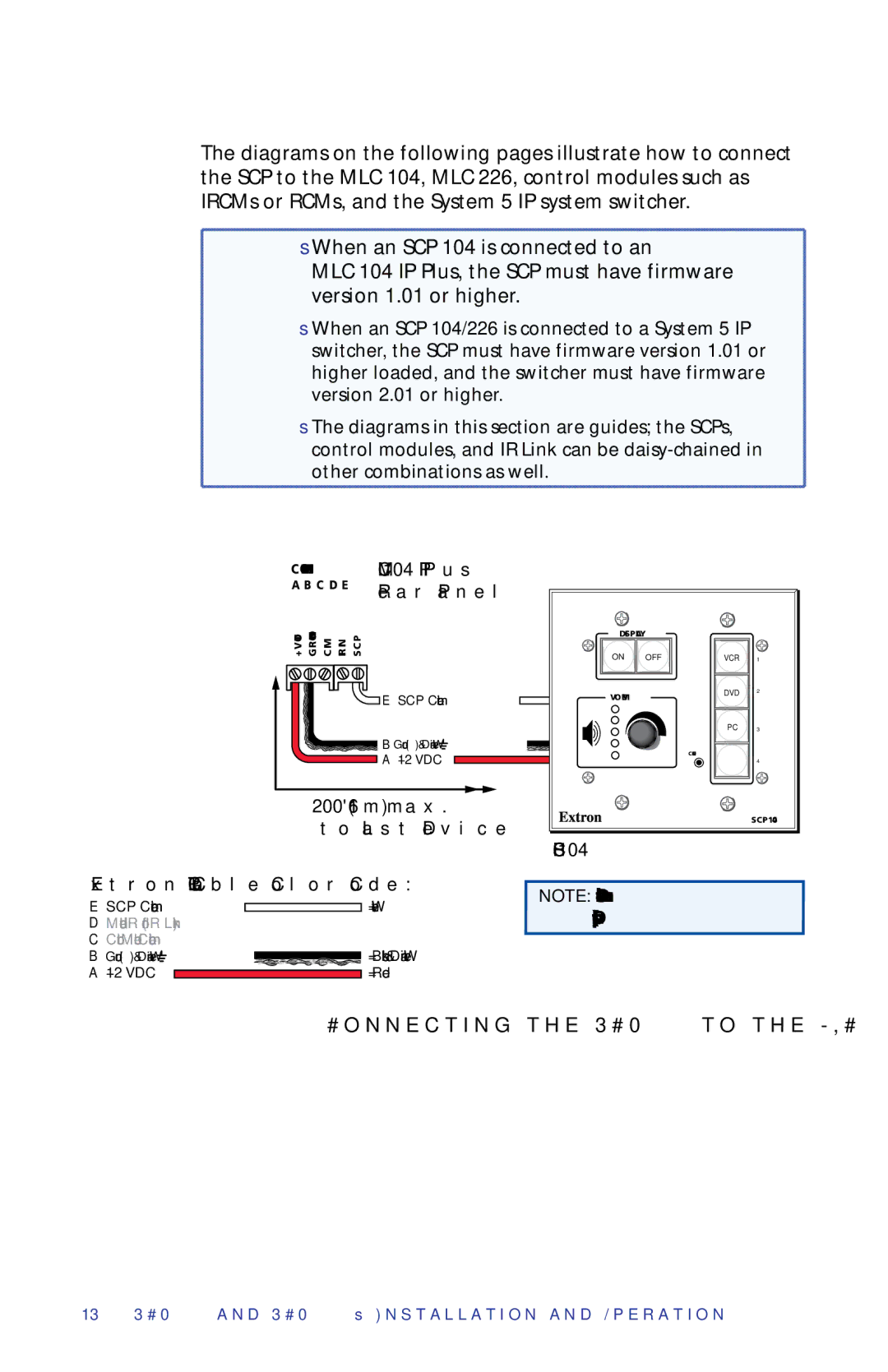 Extron electronic SCP 226 manual SCP 104 to MLC 104 IP Plus, Connecting the SCP 104 to the MLC 104 IP Plus 