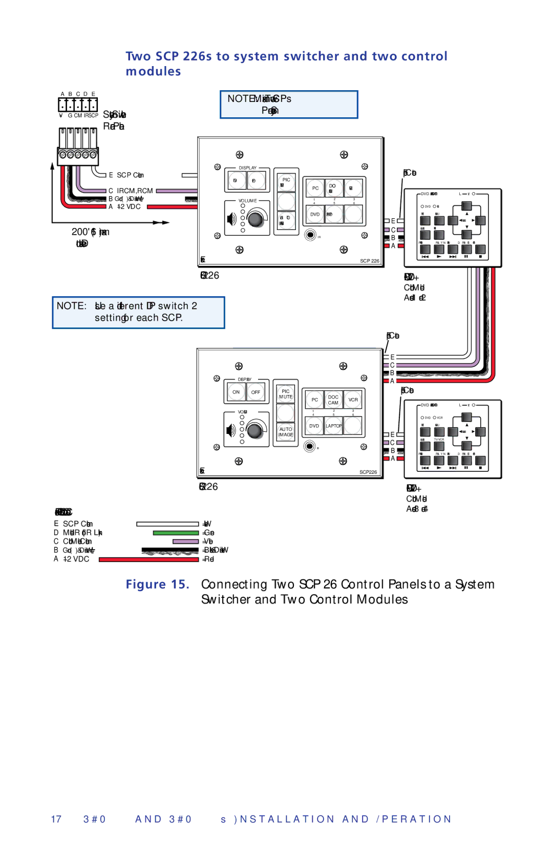 Extron electronic SCP 104 manual Two SCP 226s to system switcher and two control modules, Address 3 