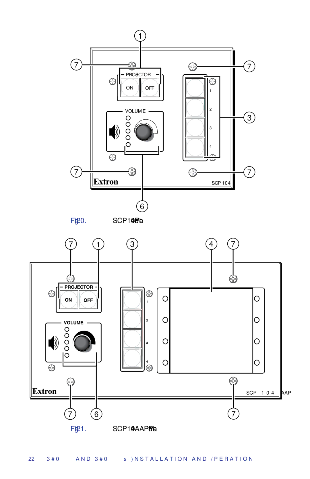 Extron electronic SCP 226 manual SCP 104 Front Panel 