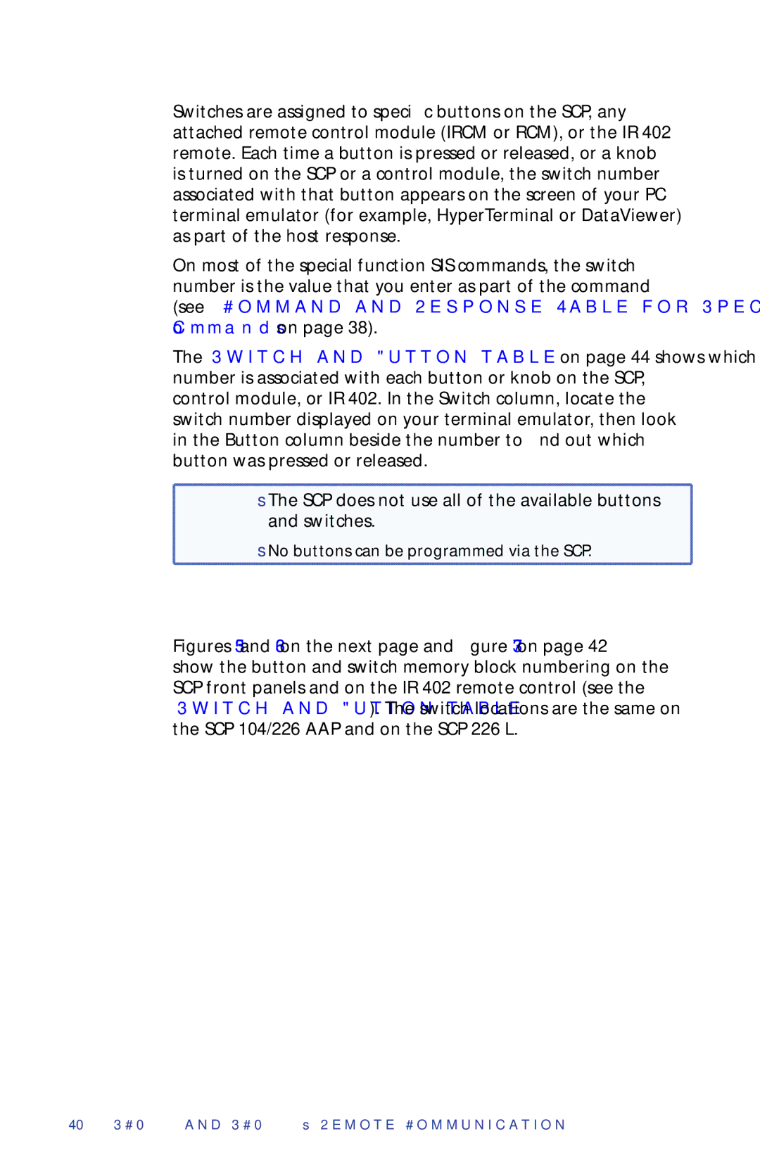 Extron electronic SCP 104, SCP 226 manual Using the Switch and Button Table, Switch Number Locations 