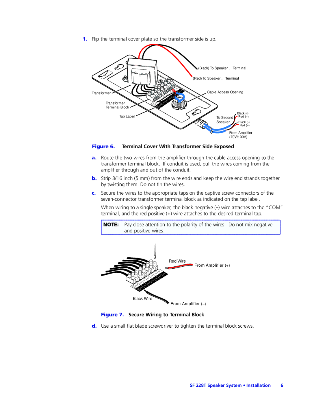 Extron electronic SF 228T manual Terminal Cover With Transformer Side Exposed 