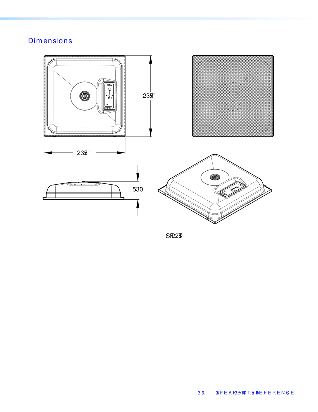 Extron electronic SF 228T manual Dimensions 