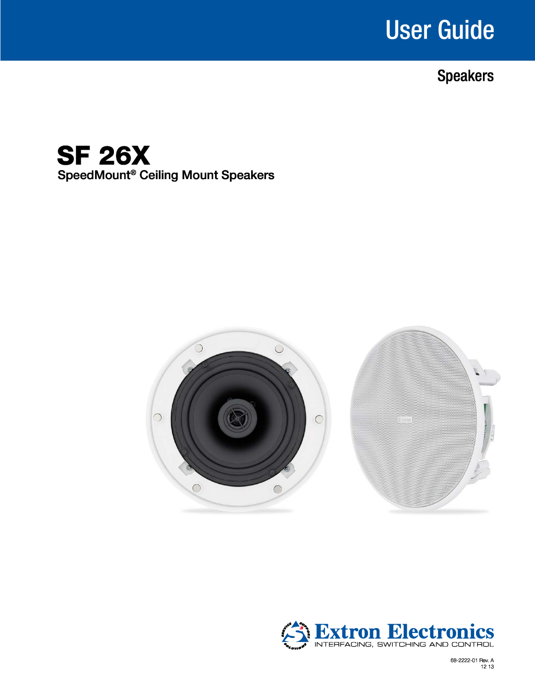 Extron electronic SF 26X manual User Guide, SpeedMount Ceiling Mount Speakers 