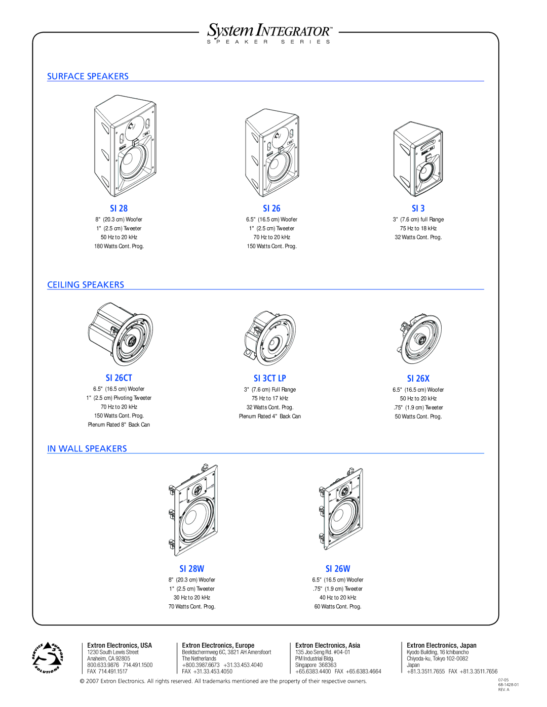 Extron electronic SI 26 warranty SI 28W 