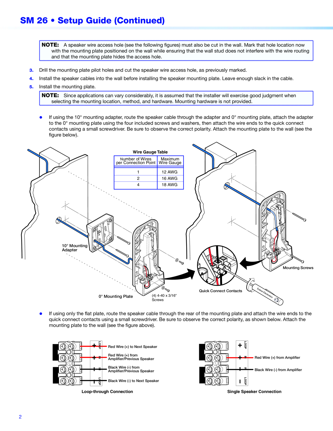 Extron electronic setup guide SM 26 Setup Guide Continued 