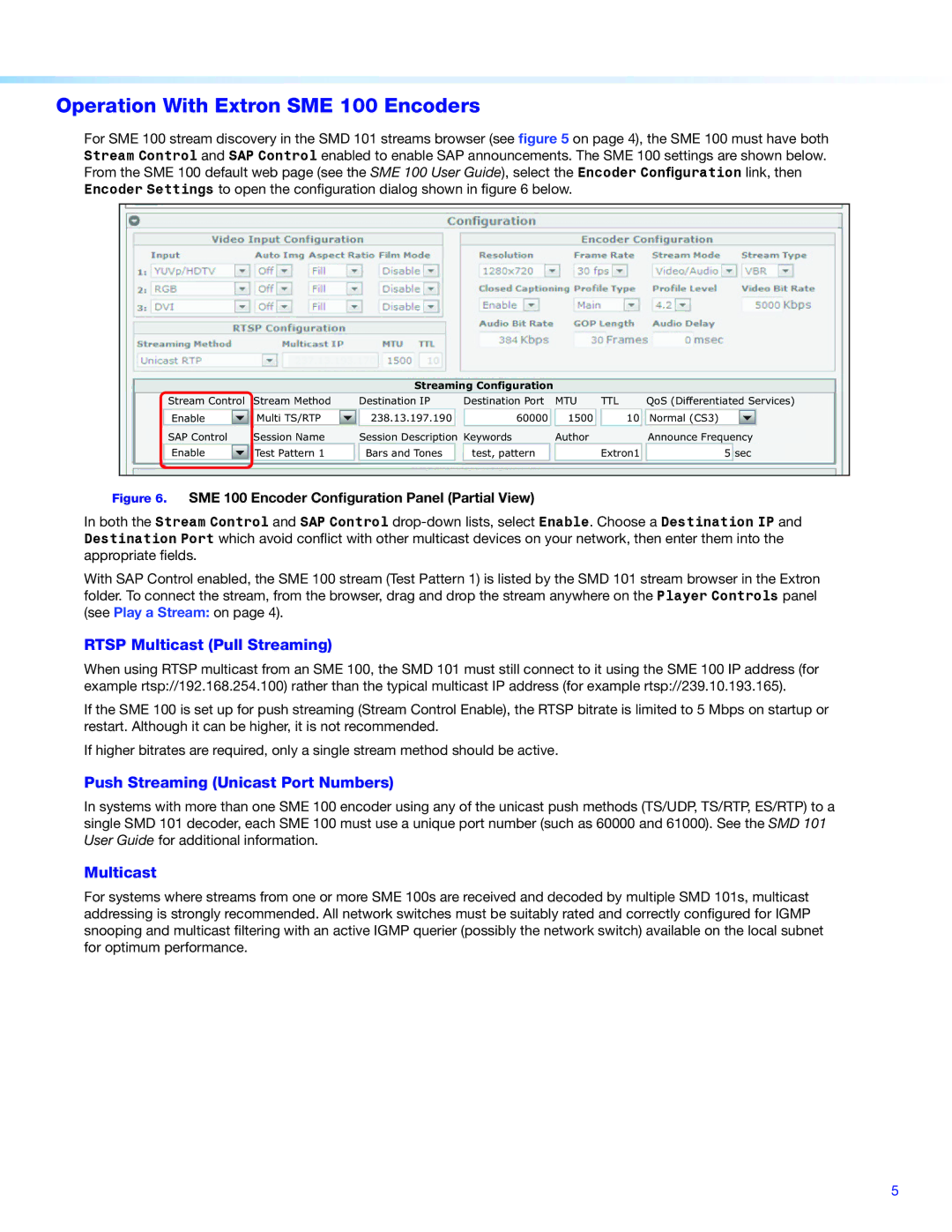 Extron electronic SMD 101 setup guide Operation With Extron SME 100 Encoders, Mtu Ttl 