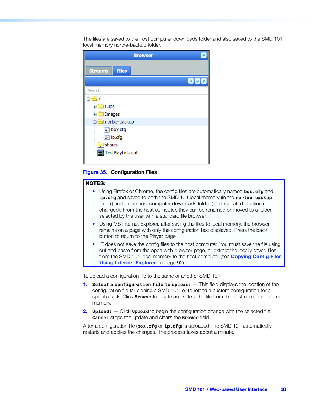 Extron electronic SMD 101 manual Configuration Files 