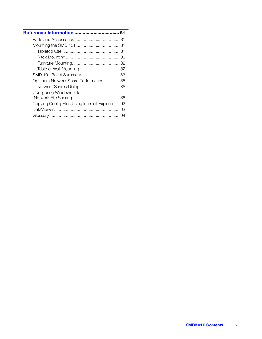 Extron electronic manual SMD 101 Contents 