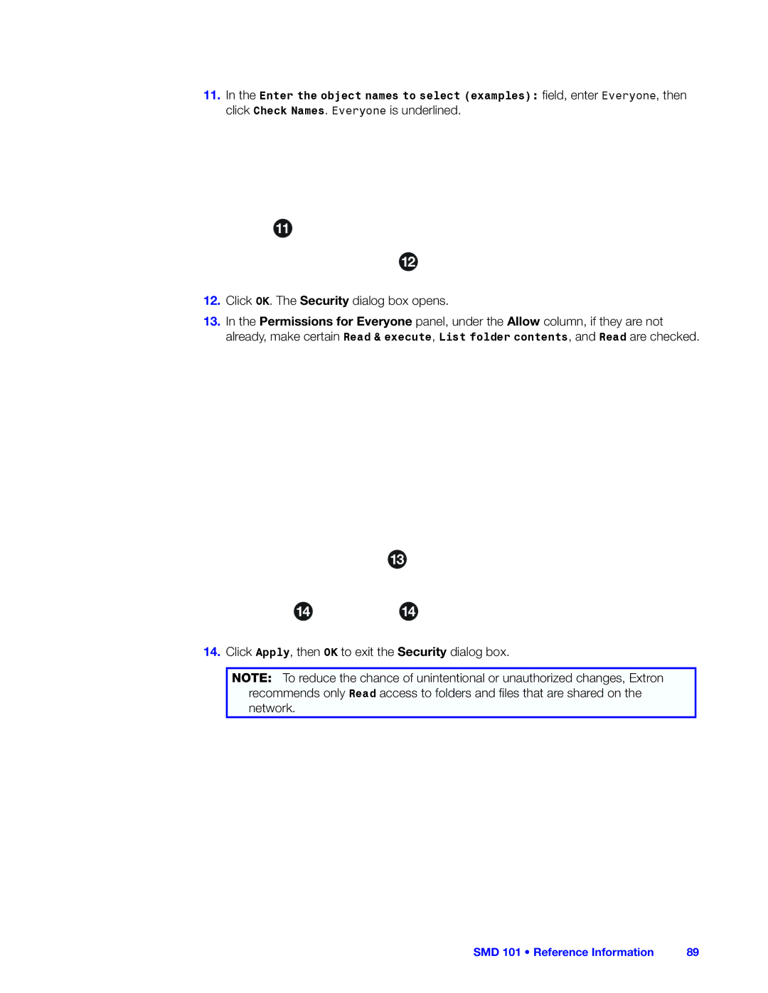 Extron electronic manual SMD 101 Reference Information 