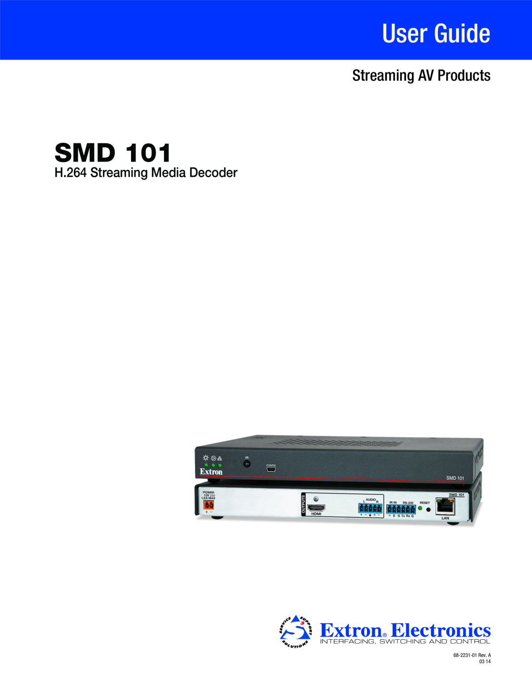 Extron electronic SMD 101 manual Streaming AV Products, User Guide, H.264 Streaming Media Decoder 