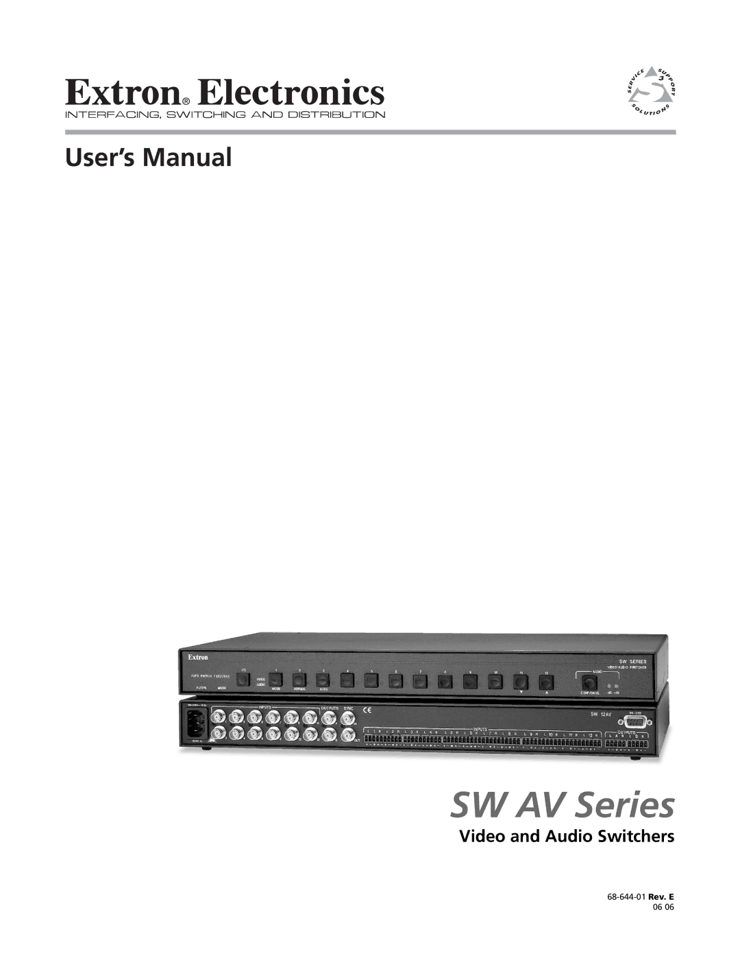 Extron electronic manual SW AV Series 