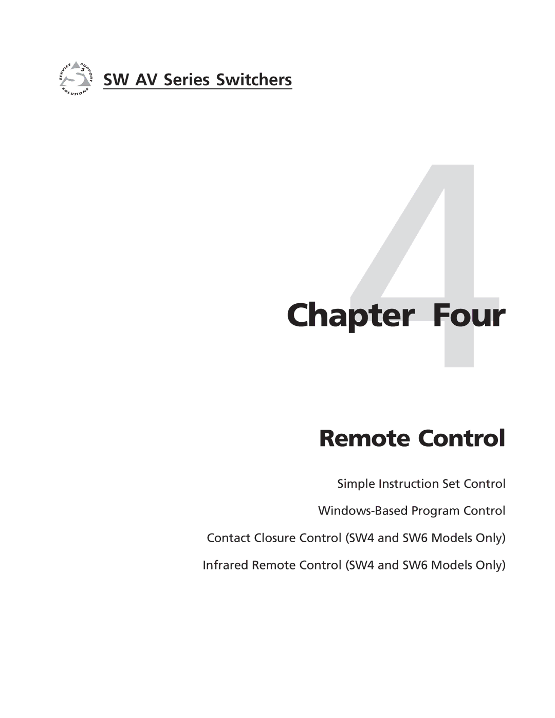 Extron electronic SW AV manual Four 