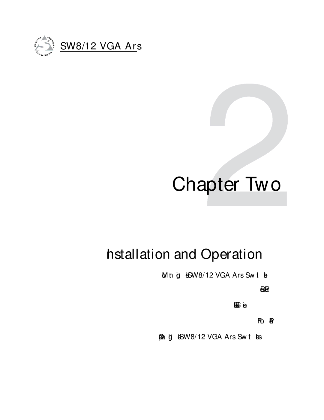 Extron electronic SW12 VGA ARS, SW8/12 VGA manual Two 
