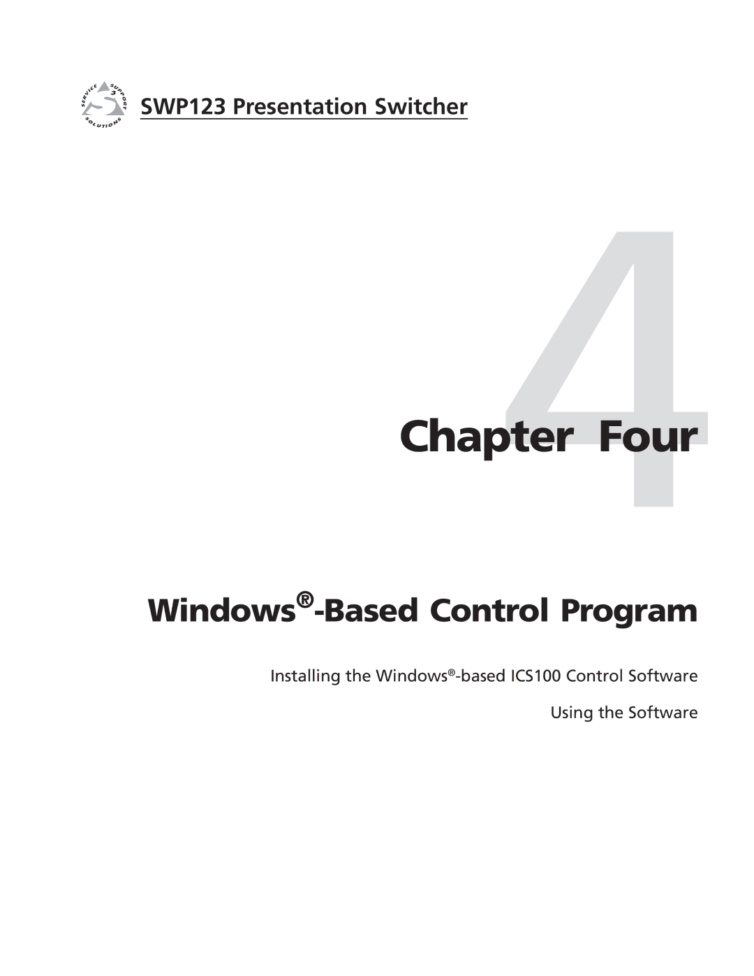 Extron electronic SWP123 manual Four, Windows-Based Control Program, MVP 104 Operation 