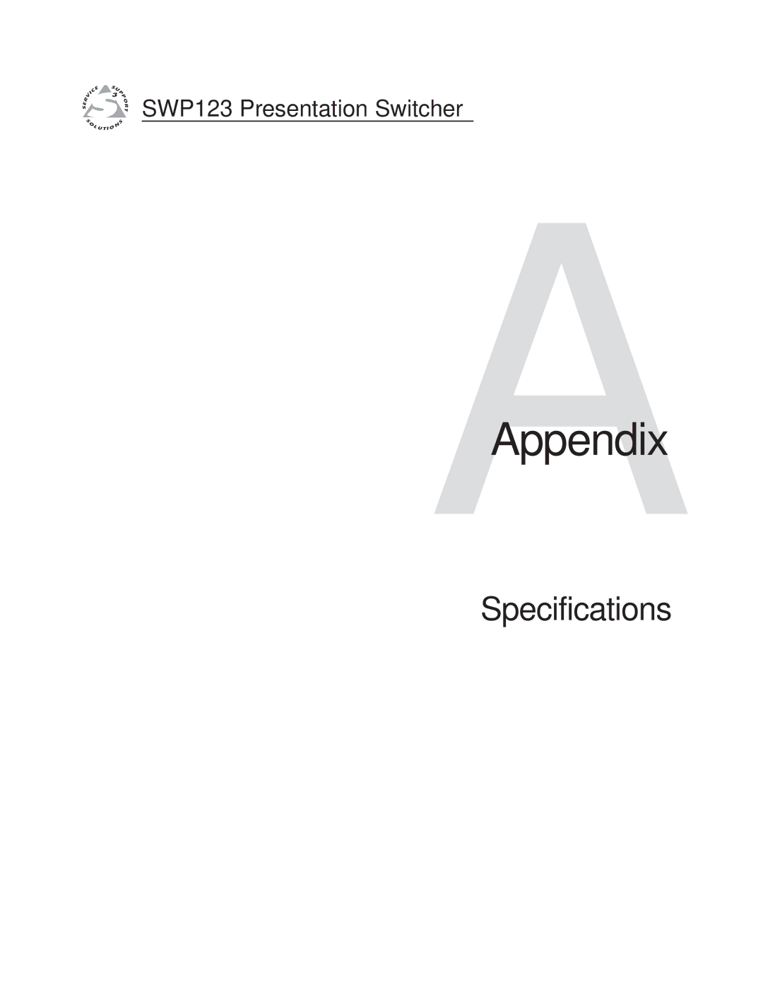 Extron electronic SWP123 manual AAppendix, Specifications, MVP 104 Programmer’s Guide 