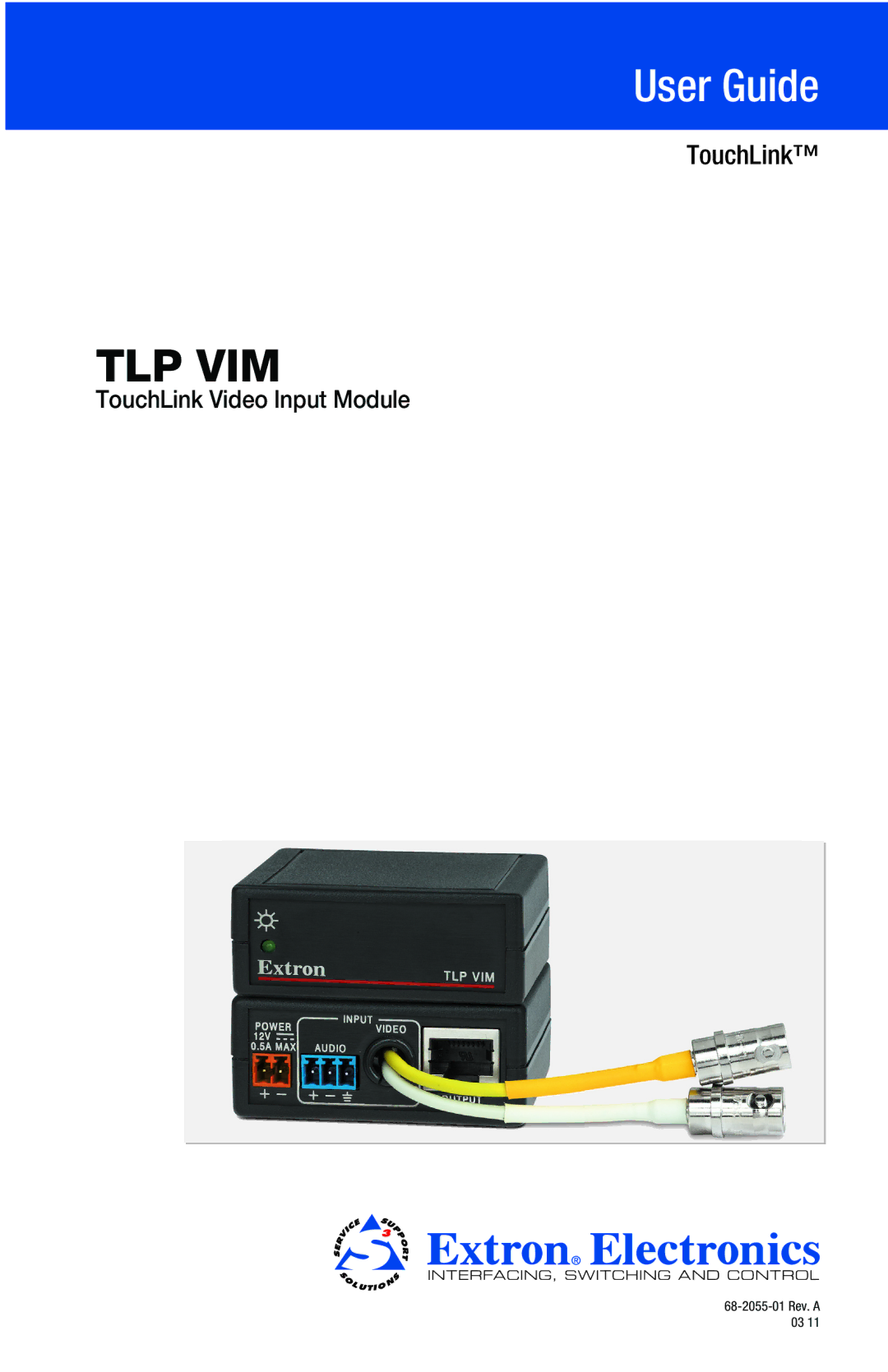 Extron electronic TLP VIM manual Tlp Vim 