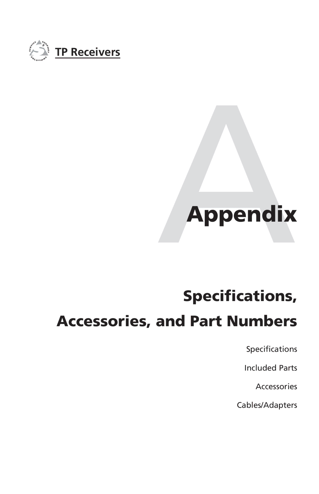 Extron electronic TP Receivers user manual AAppendix 