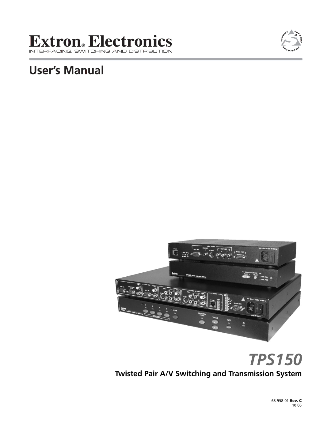 Extron electronic TPS150 manual 