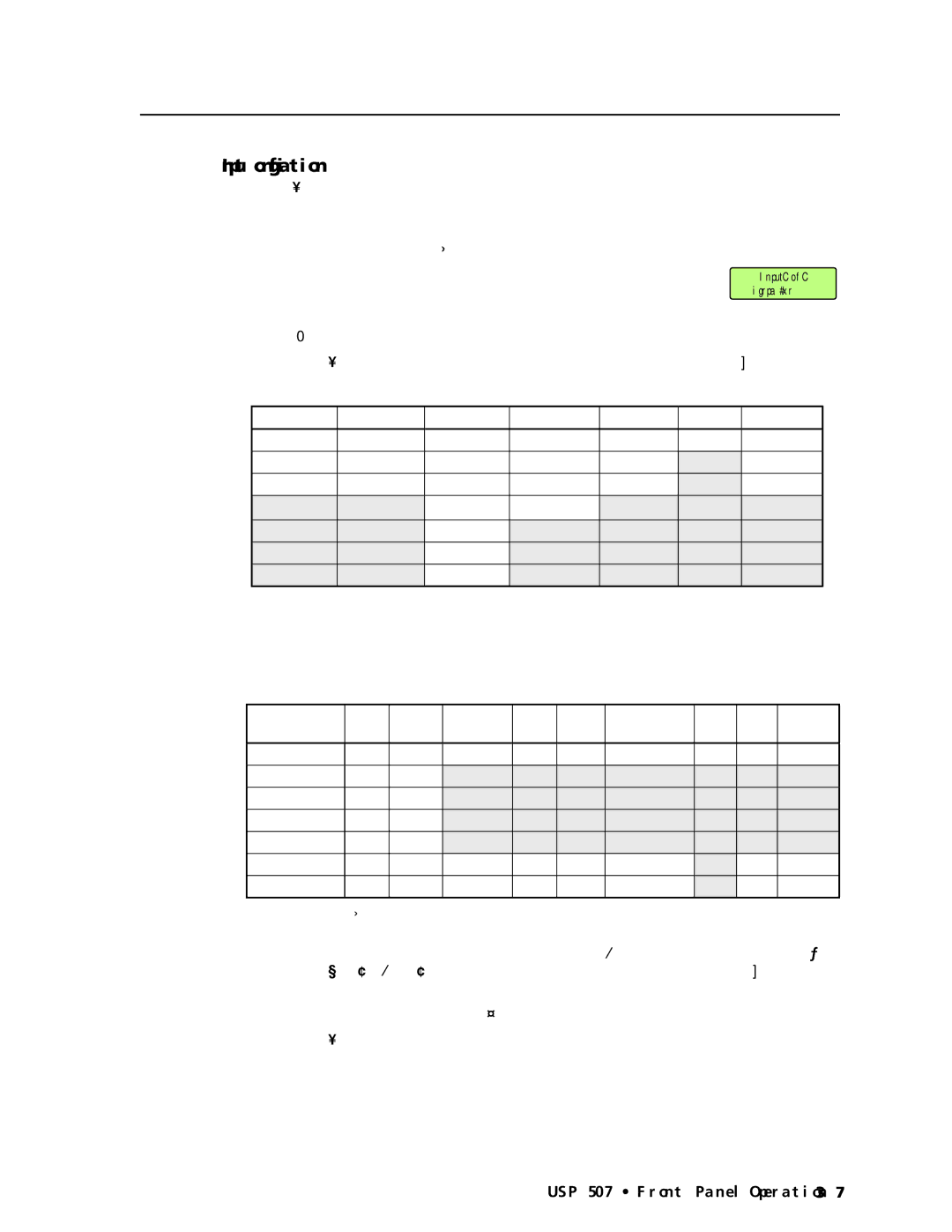 Extron electronic USP 507 manual Input configuration, Settings for each signal format 