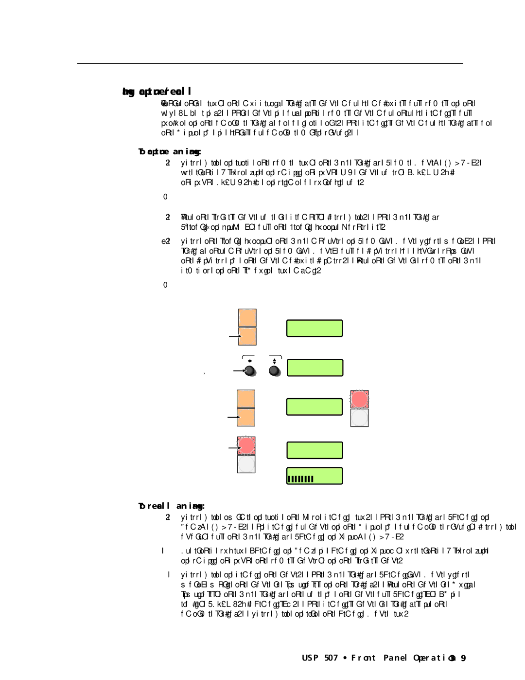 Extron electronic USP 507 manual Image capture/recall, To capture an image, To recall an image 