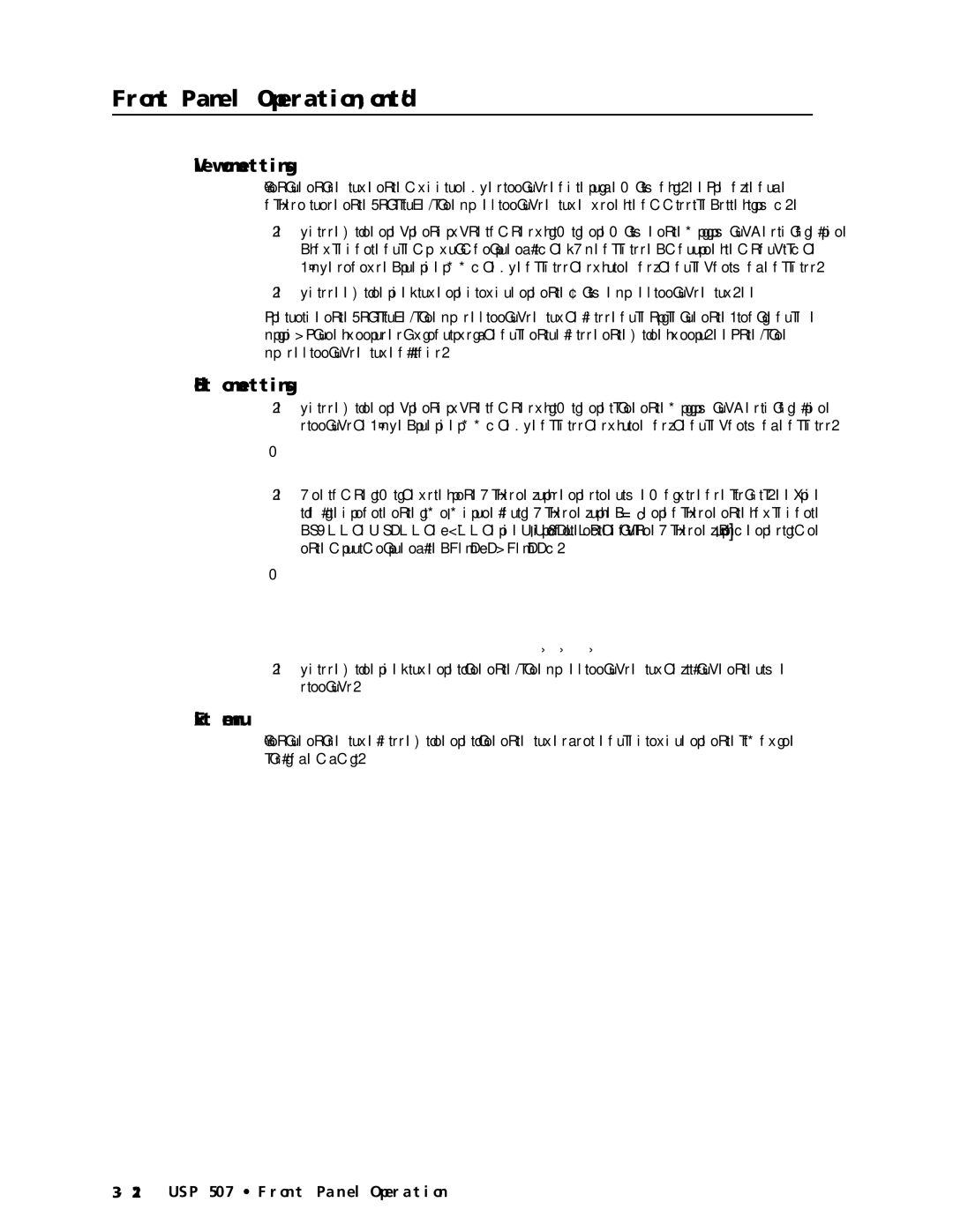 Extron electronic USP 507 manual View comm settings, Edit comm settings, Exit menu 